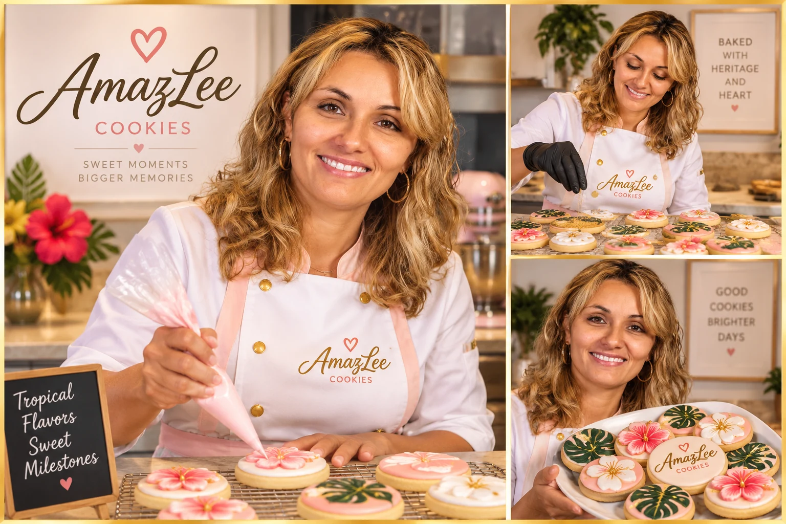AmazLee Cookies tropical bakery collage
